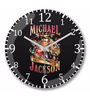 Music King Of Pop Mıckael Jackson Duvar Saati Bombeli Gercek Cam