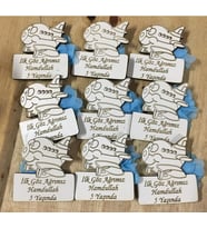 Kişiye Özel Ahşap Magnet Hatıra (Bej)