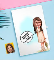 BK Gift Kişiye Özel Kız Çocuk Kolay Yetişmiyor Karikatürlü Beyaz Defter-1