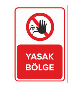 MIGNATIS - Yasak Bölge Levhası - Sac Malzeme 35x50cm