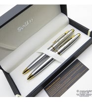 Scrikss 88 Gold Krom Roller Kalem + Tükenmez Kalem Seti  Scrikss Knight  İsme Özel Kalem  Hediye Kalem