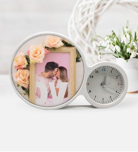 BK Gift Kişiye Özel Sevgililer Günü Fotoğraflı Saatli Sihirli Led Ayna Çerçeve  8