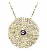 Sosyete Gözü Kolye 3,60 Gram 14 Ayar Altın (Sarı)