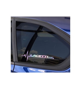 Chevrolet Lacetti Yan Cam Sticker Oto Kapı  20 Cm X 7 Cm Holo-Chroma