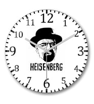 Heisenberg Duvar Saati Bombeli Gercek Cam
