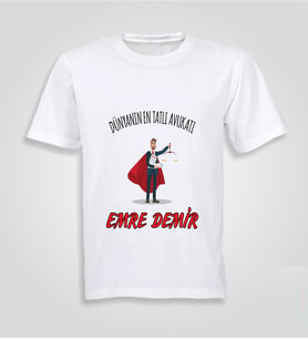 Kişiye Özel Avukat  Baskılı Tshirt