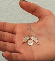 kişiye özel 925 Ayar Gümüş Açılır Kapanır Yonca Kolye