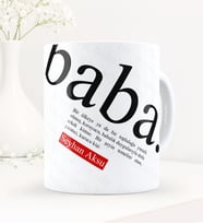 BK Gift Kişiye Özel Baba Temalı Beyaz Kupa Bardak