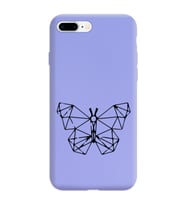 Iphone 7 Plus Çizgi Tasarımlı Mor Lansman Telefon Kılıfı