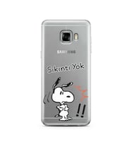 Snoopy Tasarımlı Süper Şeffaf Silikon Telefon Kılıfı Samsung C5  