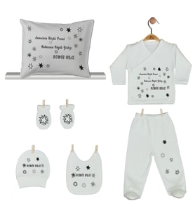 Pia Baby Gl 1950-08 İsme Özel Yastık Zıbın Set