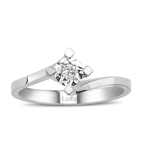 Lova 0,50 Karat Efektli Pırlanta Tektaş Yüzük - 1070094