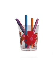 RF2742-7282-K	KALEMLİK KIRMIZI PAPATYA DESENLİ OFİS GERECİ 8X8X9CM 350ML
