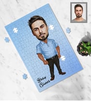 Kişiye Özel Erkek Karikatürlü A3 240 Parça Puzzle Model-8