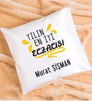 Yılın En İyi Eczacısı Tasarımlı Eczacıya Hediye Eczacı Yastık