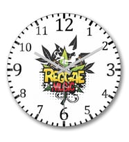 Reggae Music Duvar Saati Bombeli Gercek Cam