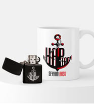 BK Gift Kişiye Özel Kaptan Temalı Çakmak ve Kupa Hediye Seti - 4
