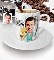 BK Gift Kişiye Özel Bay Cerrah Karikatür Türk Kahvesi Fincanı  1