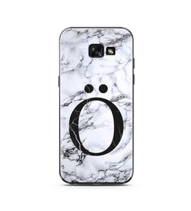 Samsung A5 (2015) Beyaz Mermer Harf Tasarımlı Telefon Kılıfı Ö-Harfi 