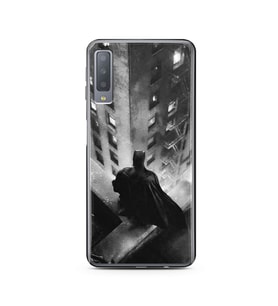 Batman Tasarım Süper Şeffaf Silikon Telefon Kılıfı Samsung A7 (2017)
