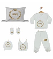 Pia Baby GL 2007 İsme Özel Taçlı Yastık Zıbın Set
