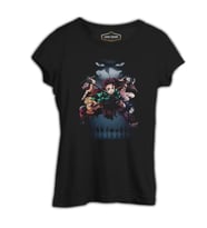 Demon Slayer Siyah Kadın Tshirt
