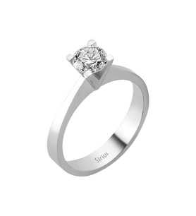Sirius G Renk 0,81 Karat Pırlanta Tektaş Yüzük HRD Sertifikalı 0723R0062
