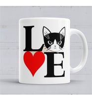 I Lowe Kedi Seni Seviyorum Kedi Cats Kupa Bardak  Porselen