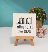 Jeoloji Mühendisi Dekoratif Taş Baskı
