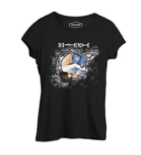 Death Note - Upside Down Siyah Kadın Tshirt