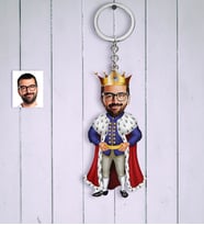 BK Gift Kişiye Özel Kral Karikatür Anahtarlık