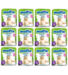 Molfix Bebek Bakım Alt Açma Örtüsü 12 Li Set 120 Adet (12Pk*10)