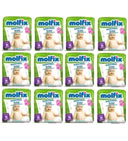 Molfix Bebek Bakım Alt Açma Örtüsü 12 Li Set 120 Adet (12Pk*10)