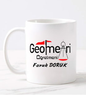 Geometri Öğretmeni  Kupa (Beyaz)
