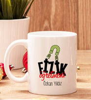 Fizik Öğretmenine Hediye Beyaz Kupa Bardak