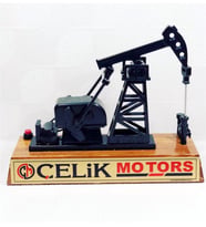 Hareketli Petrol Kuyusu Atbaşı Özel Tasarım Siyah