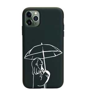 Iphone 11 Pro Çizgi Tasarımlı Siyah Lansman Telefon Kılıfı