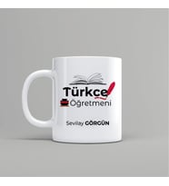 Kişiye Özel İsim Baskılı Türkçe Öğretmeni Kupası