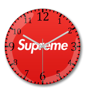 Supreme2 Duvar Saati Bombeli Gercek Cam