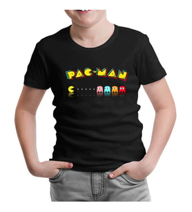Pac-Man - Enemy Siyah Çocuk Tshirt