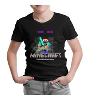 Minecraft - Survival of the Fittest Siyah Çocuk Tshirt