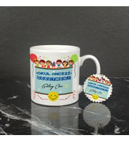 Okul Öncesi Öğretmeni Kupa Bardak ve Anahtarlık Set 002