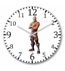 Fortnite Ginger Bread Man Duvar Saati Bombeli Gercek Cam