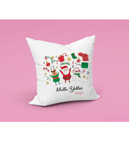 Mutlu Yıllar Noel Baba Yastığı Kişiye Özel