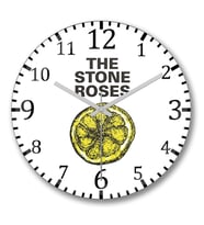The Stone Roses Duvar Saati Bombeli Gercek Cam