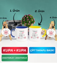 İkili Lacivert Sarı Sen Başıma Gelen En Güzel Şeysin Sevgililer Günü Hediyesi Kupa Bardak Anahtarlık Hediye Seti