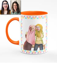BK Gift Kişiye Özel Türbanlı Karikatürlü Turuncu Kupa Bardak 38t736
