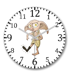 Harry Potter Dobby Duvar Saati Bombeli Gercek Cam
