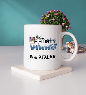 Matematik Mühendisi Kupa Bardak ve Taş Bardak Altlığı Seti