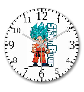 Super Saiyan Blue  Duvar Saati Bombeli Gercek Cam